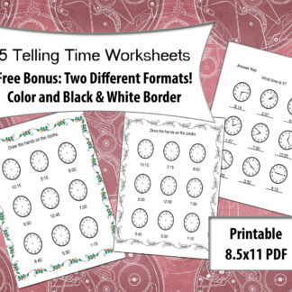 telling time printable